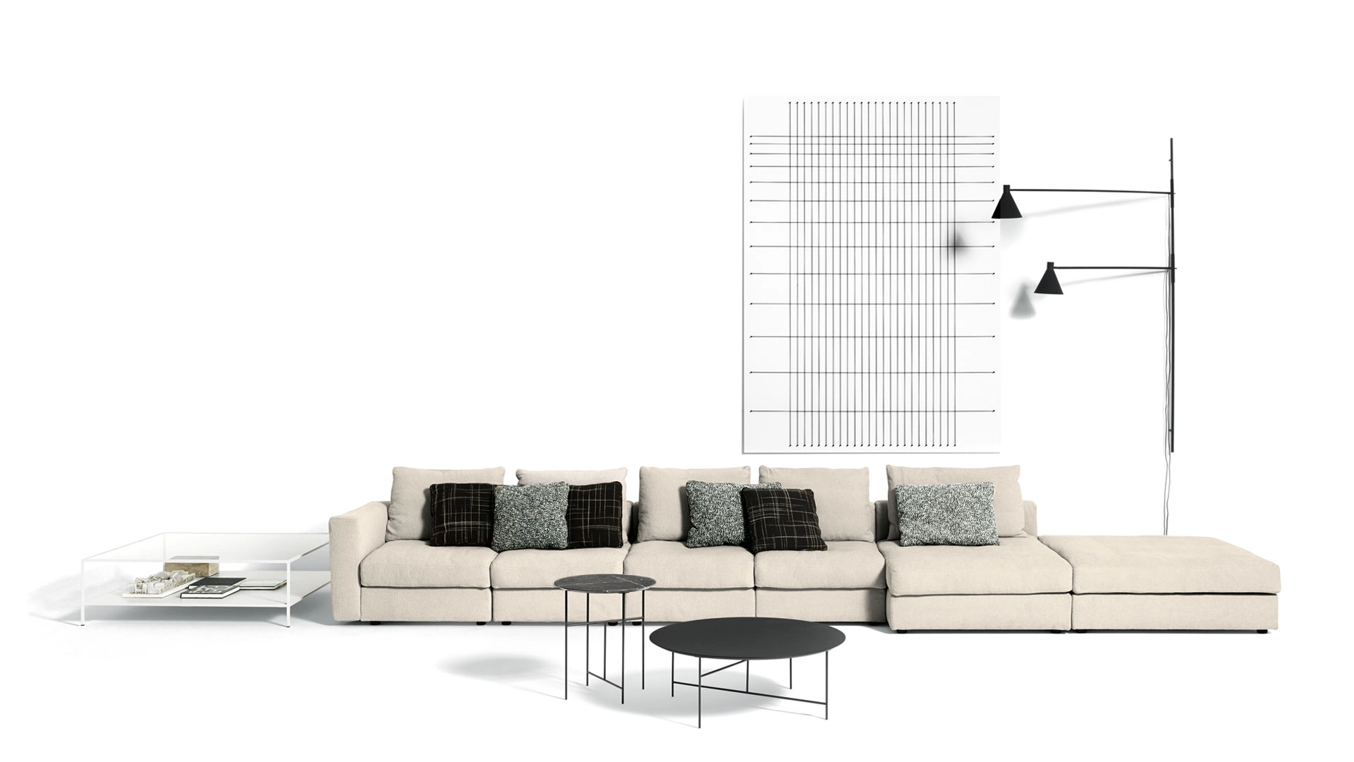Mosaïque: sofa designed by Piero Lissoni